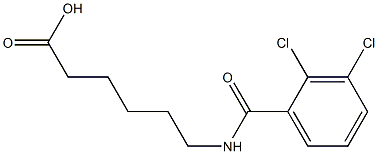 6-[(2,3-dichlorophenyl)formamido]hexanoic acid Struktur