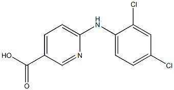 6-[(2,4-dichlorophenyl)amino]pyridine-3-carboxylic acid Struktur