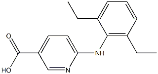 6-[(2,6-diethylphenyl)amino]pyridine-3-carboxylic acid Struktur