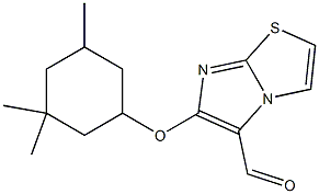 6-[(3,3,5-trimethylcyclohexyl)oxy]imidazo[2,1-b][1,3]thiazole-5-carbaldehyde Struktur