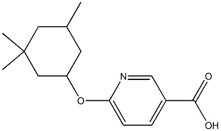 6-[(3,3,5-trimethylcyclohexyl)oxy]pyridine-3-carboxylic acid Struktur