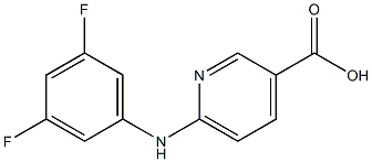 6-[(3,5-difluorophenyl)amino]pyridine-3-carboxylic acid Struktur