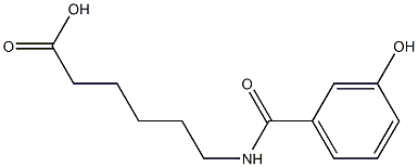 6-[(3-hydroxybenzoyl)amino]hexanoic acid Struktur