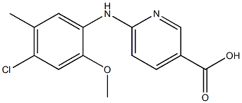 6-[(4-chloro-2-methoxy-5-methylphenyl)amino]pyridine-3-carboxylic acid Struktur