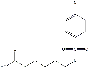 6-[(4-chlorobenzene)sulfonamido]hexanoic acid Struktur