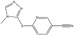 6-[(4-methyl-4H-1,2,4-triazol-3-yl)sulfanyl]pyridine-3-carbonitrile Struktur