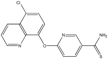 6-[(5-chloroquinolin-8-yl)oxy]pyridine-3-carbothioamide Struktur