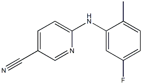 6-[(5-fluoro-2-methylphenyl)amino]pyridine-3-carbonitrile Struktur