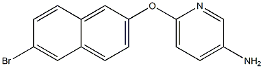 6-[(6-bromo-2-naphthyl)oxy]pyridin-3-amine Struktur