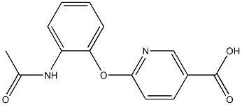 6-[2-(acetylamino)phenoxy]nicotinic acid Struktur