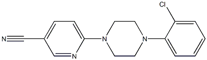 6-[4-(2-chlorophenyl)piperazin-1-yl]pyridine-3-carbonitrile Struktur