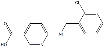 6-{[(2-chlorophenyl)methyl]amino}pyridine-3-carboxylic acid Struktur