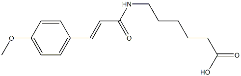 6-{[(2E)-3-(4-methoxyphenyl)prop-2-enoyl]amino}hexanoic acid Struktur