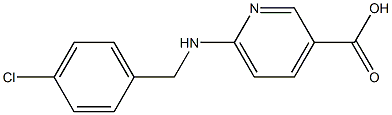 6-{[(4-chlorophenyl)methyl]amino}pyridine-3-carboxylic acid Struktur