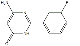 6-amino-2-(3-fluoro-4-methylphenyl)-3,4-dihydropyrimidin-4-one Struktur