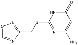 6-amino-2-[(1,2,4-oxadiazol-3-ylmethyl)sulfanyl]-3,4-dihydropyrimidin-4-one Struktur