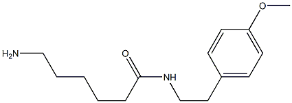 6-amino-N-[2-(4-methoxyphenyl)ethyl]hexanamide Struktur