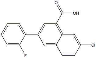 6-chloro-2-(2-fluorophenyl)quinoline-4-carboxylic acid Struktur