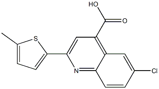 6-chloro-2-(5-methylthiophen-2-yl)quinoline-4-carboxylic acid Struktur