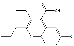 6-chloro-3-ethyl-2-propylquinoline-4-carboxylic acid Struktur