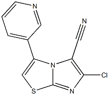 6-chloro-3-pyridin-3-ylimidazo[2,1-b][1,3]thiazole-5-carbonitrile Struktur