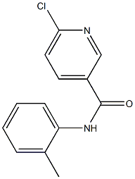 6-chloro-N-(2-methylphenyl)pyridine-3-carboxamide Struktur