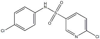 6-chloro-N-(4-chlorophenyl)pyridine-3-sulfonamide Struktur