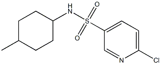 6-chloro-N-(4-methylcyclohexyl)pyridine-3-sulfonamide Struktur