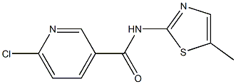 6-chloro-N-(5-methyl-1,3-thiazol-2-yl)pyridine-3-carboxamide Struktur