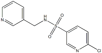 6-chloro-N-(pyridin-3-ylmethyl)pyridine-3-sulfonamide Struktur