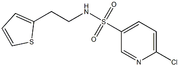 6-chloro-N-[2-(thiophen-2-yl)ethyl]pyridine-3-sulfonamide Struktur