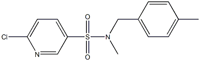 6-chloro-N-methyl-N-[(4-methylphenyl)methyl]pyridine-3-sulfonamide Struktur