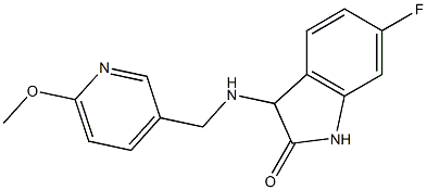 6-fluoro-3-{[(6-methoxypyridin-3-yl)methyl]amino}-2,3-dihydro-1H-indol-2-one Struktur