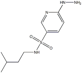 6-hydrazinyl-N-(3-methylbutyl)pyridine-3-sulfonamide Struktur