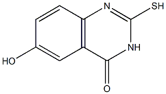 6-hydroxy-2-mercaptoquinazolin-4(3H)-one Struktur