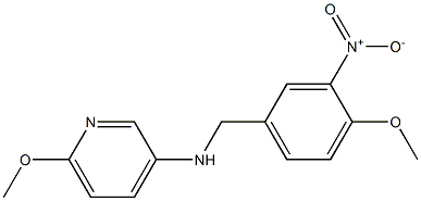 6-methoxy-N-[(4-methoxy-3-nitrophenyl)methyl]pyridin-3-amine Struktur