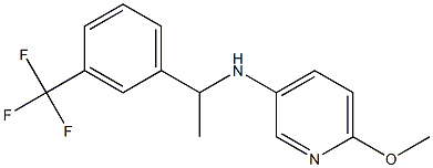 6-methoxy-N-{1-[3-(trifluoromethyl)phenyl]ethyl}pyridin-3-amine Struktur