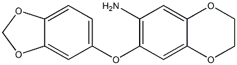 7-(2H-1,3-benzodioxol-5-yloxy)-2,3-dihydro-1,4-benzodioxin-6-amine Struktur