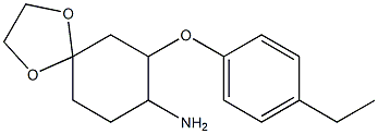 7-(4-ethylphenoxy)-1,4-dioxaspiro[4.5]dec-8-ylamine Struktur