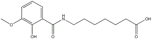 7-[(2-hydroxy-3-methoxybenzoyl)amino]heptanoic acid Struktur