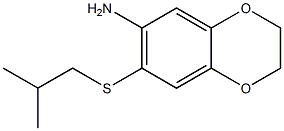 7-[(2-methylpropyl)sulfanyl]-2,3-dihydro-1,4-benzodioxin-6-amine Struktur