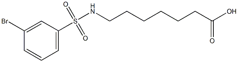 7-[(3-bromobenzene)sulfonamido]heptanoic acid Struktur