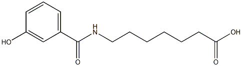 7-[(3-hydroxybenzoyl)amino]heptanoic acid Struktur