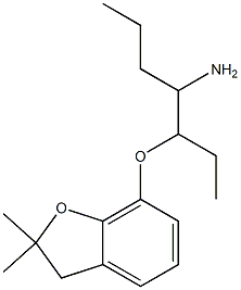 7-[(4-aminoheptan-3-yl)oxy]-2,2-dimethyl-2,3-dihydro-1-benzofuran Struktur