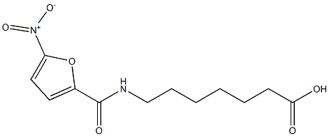 7-[(5-nitro-2-furoyl)amino]heptanoic acid Struktur