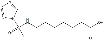 7-[1-(1H-1,2,4-triazol-1-yl)acetamido]heptanoic acid Struktur