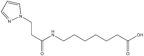 7-[3-(1H-pyrazol-1-yl)propanamido]heptanoic acid Struktur