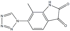 7-methyl-6-(1H-tetrazol-1-yl)-1H-indole-2,3-dione Struktur