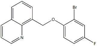 8-(2-bromo-4-fluorophenoxymethyl)quinoline Struktur