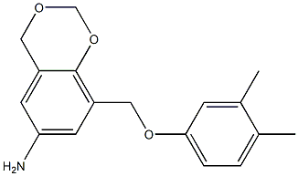 8-(3,4-dimethylphenoxymethyl)-2,4-dihydro-1,3-benzodioxin-6-amine Struktur